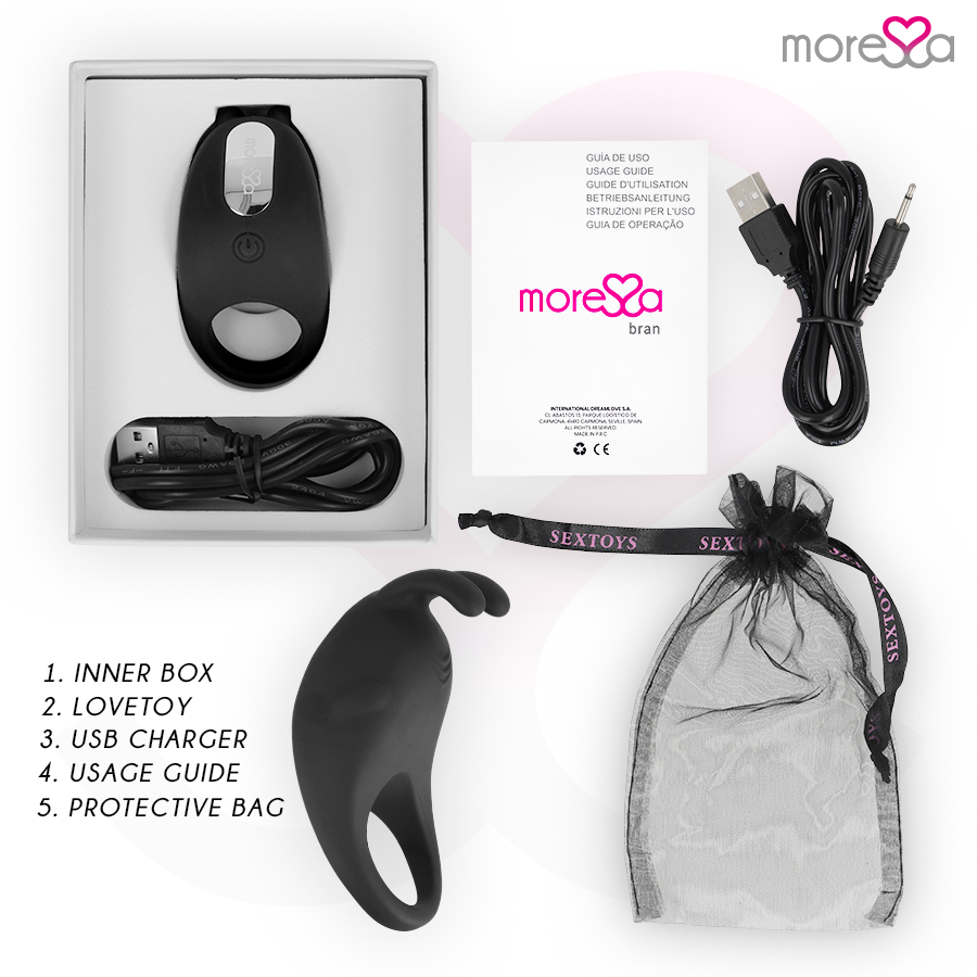 Anneau Vibrant Brad Stimulateur Clitoridien Rabbit - Silicone - Moressa