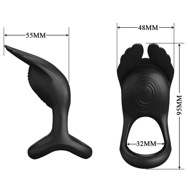 Anneau Vibrant Silas 7 Vibrations Rechargeable - Silicone - Pretty Love