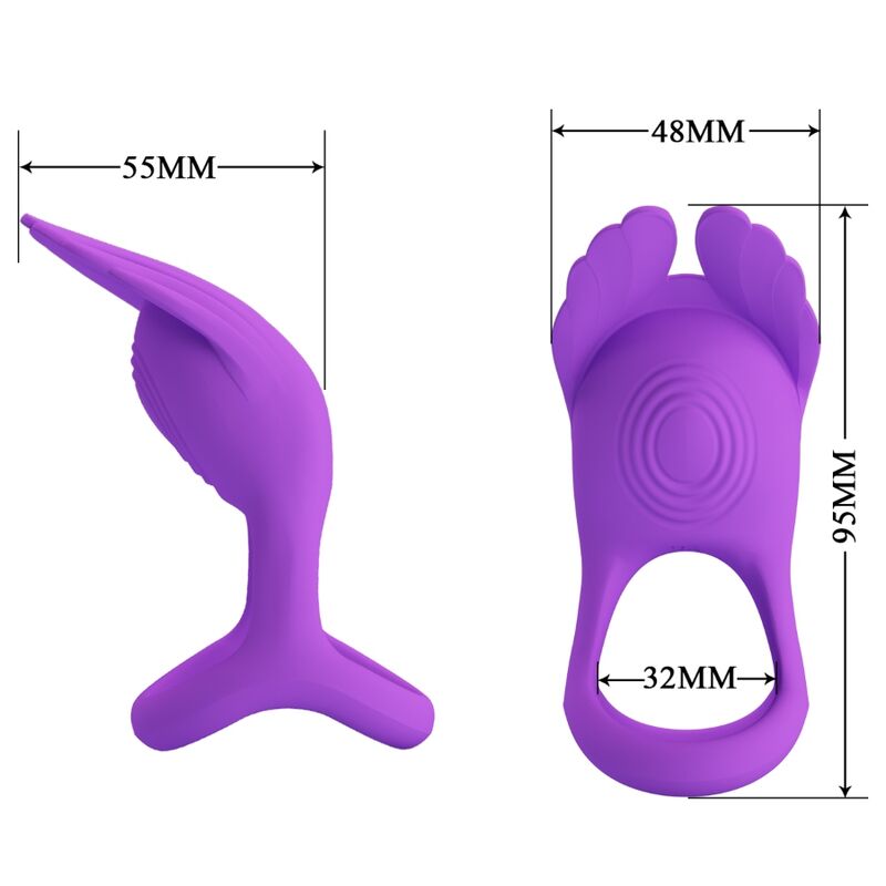 Anneau Vibrant Silas 7 Vibrations Rechargeable - Silicone - Pretty Love