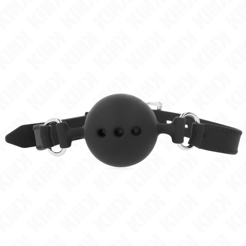 Bâillon Ball Gag Silicone 4 cm Sangle Ajustable 35-51 cm - Kink