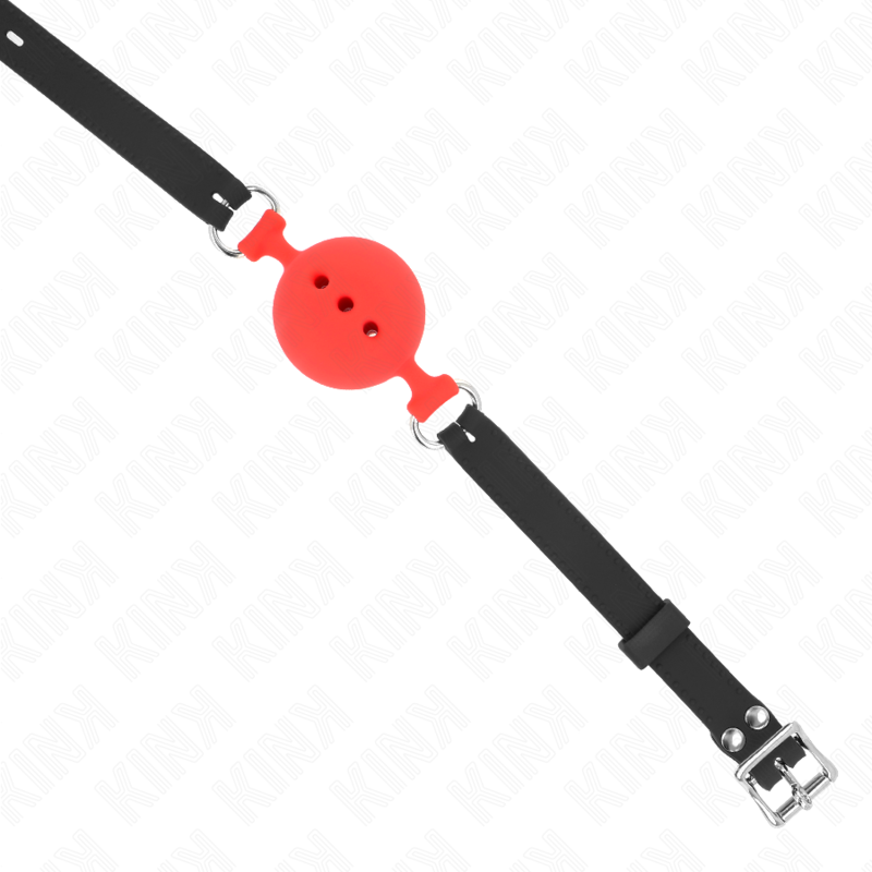 Bâillon Ball Gag Silicone 4 cm Sangle Ajustable 35-51 cm - Kink
