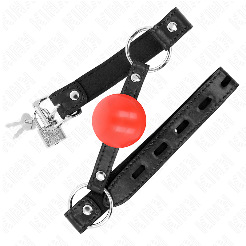 Bâillon BDSM Boule en TPE de 4 cm avec Sangle Ajustable - Kink