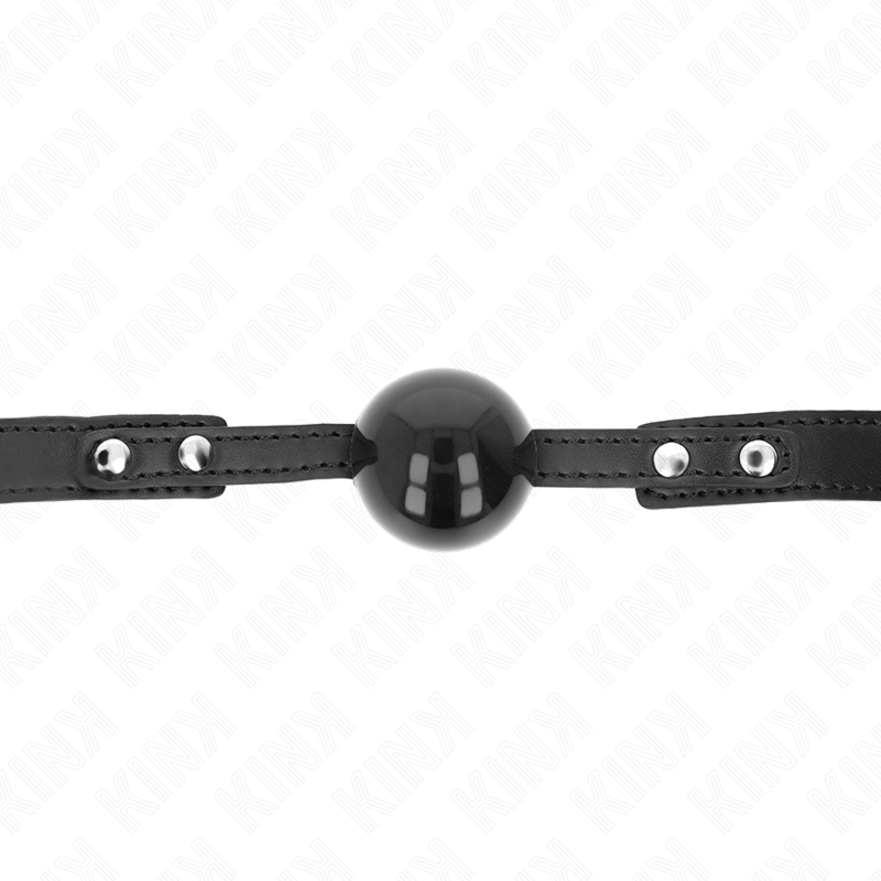 Bâillon Boule BDSM Modèle 3 TPE Souple Sangle Réglable 37-52 cm - Kink