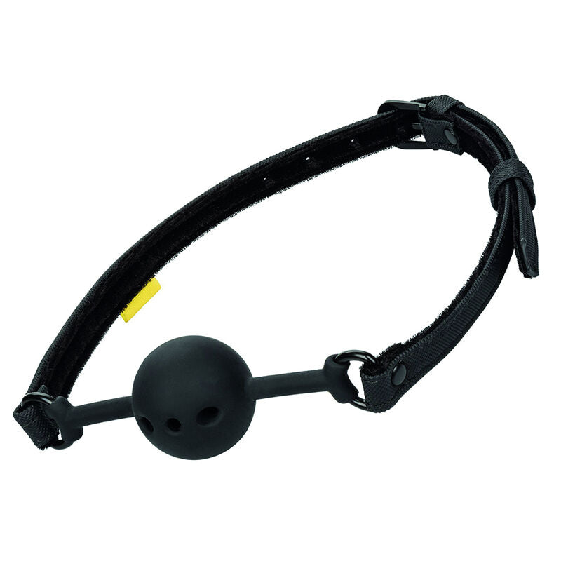 Bâillon Boule BDSM Respirant Boundless Cuir Végan Réglable - CalExotics