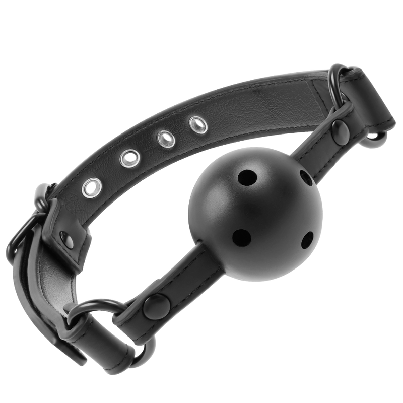 Bâillon Boule Respirant Vegan Sangles Réglables - Fetish Submissive