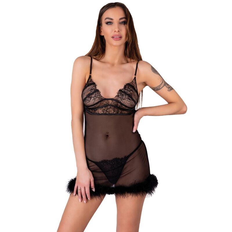 Babydoll Zerunam Ensemble Dentelle avec String Assorti - Livco Corsetti