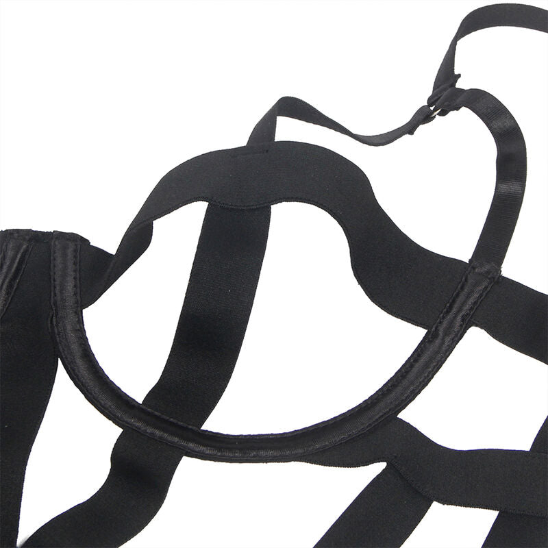 Body Sexy à Découpes Ouvertures Sangle Réglable Noir S/M - Subblime