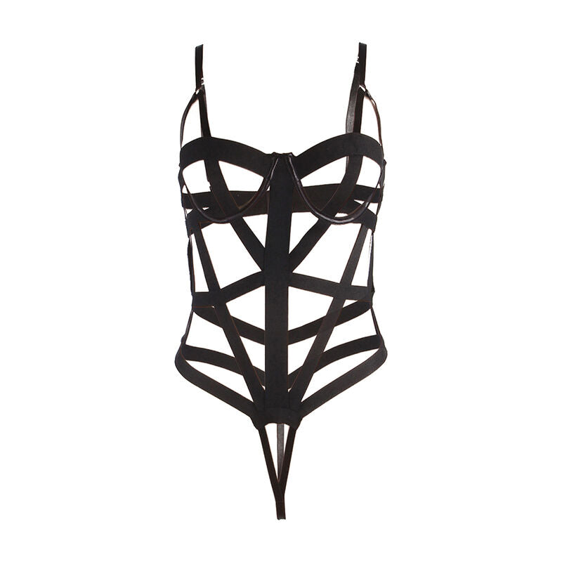 Body Sexy à Découpes Ouvertures Sangle Réglable Noir S/M - Subblime