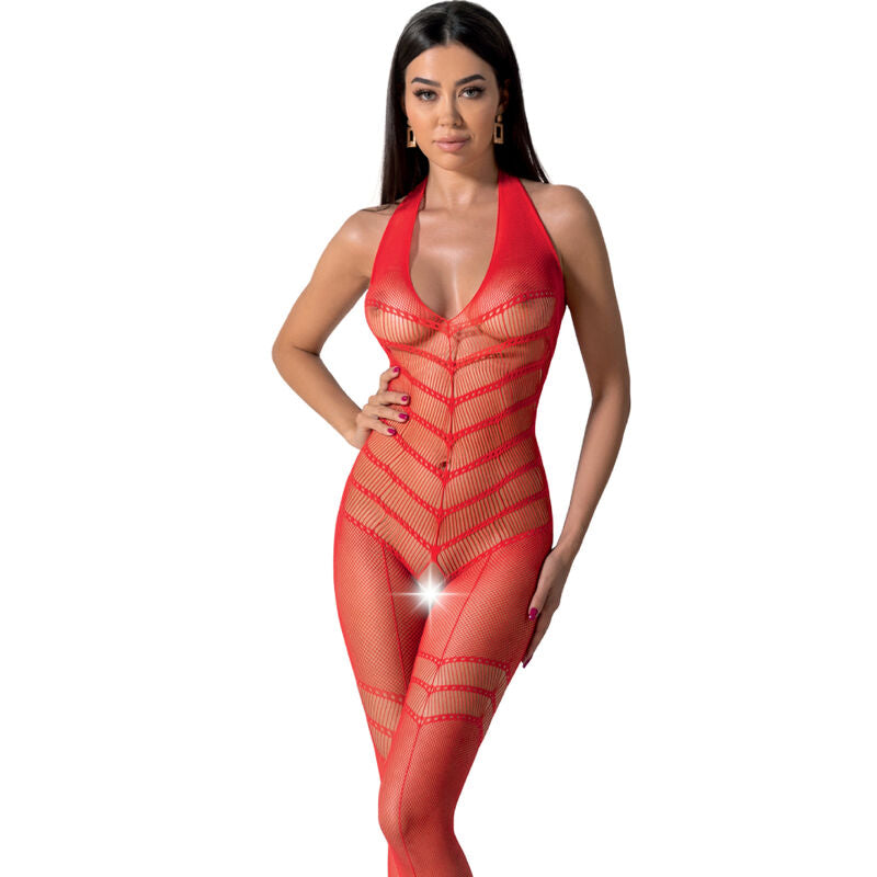 Bodystocking Résille BS100 Dentelle Transparences Taille Unique - Passion Woman