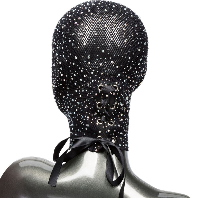 Cagoule BDSM Sensorielle Radiance Maille Strass Laçage Corset - CalExotics