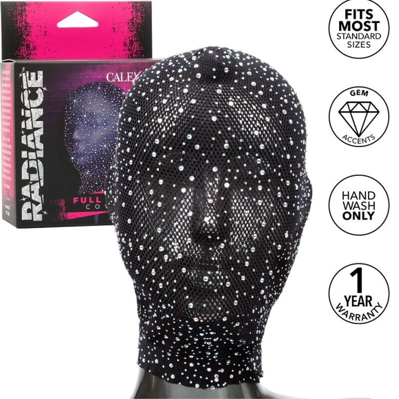 Cagoule BDSM Sensorielle Radiance Maille Strass Laçage Corset - CalExotics