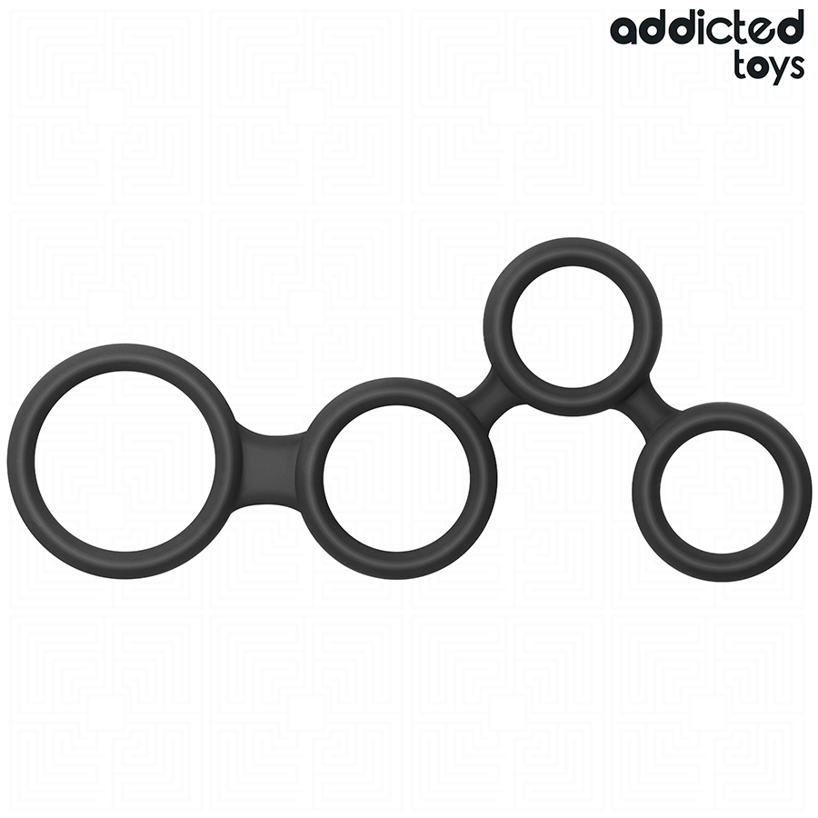 Cockring Anatomique Séparateur de Testicules Multi-Anneaux - Addicted Toys
