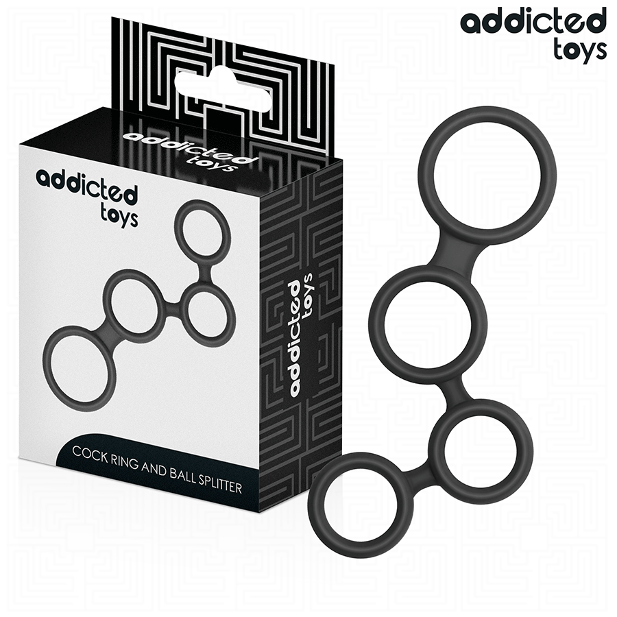Cockring Anatomique Séparateur de Testicules Multi-Anneaux - Addicted Toys