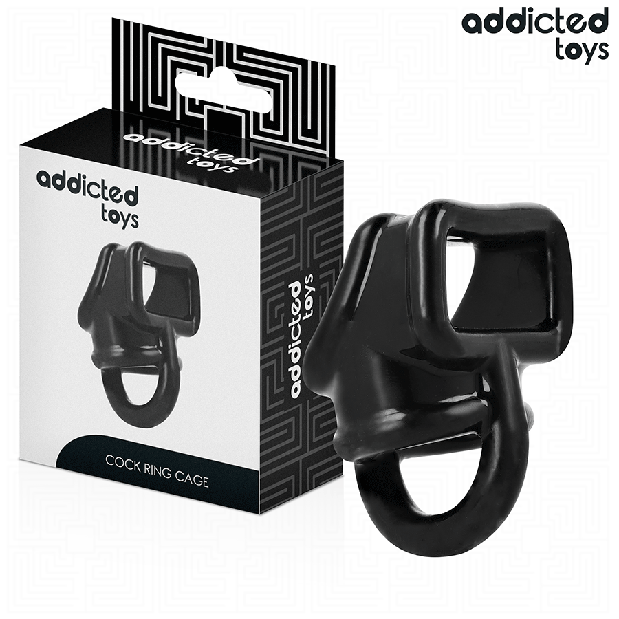 Cockring Cage à Pénis Maintien Testiculaire Flexible - Addicted Toys