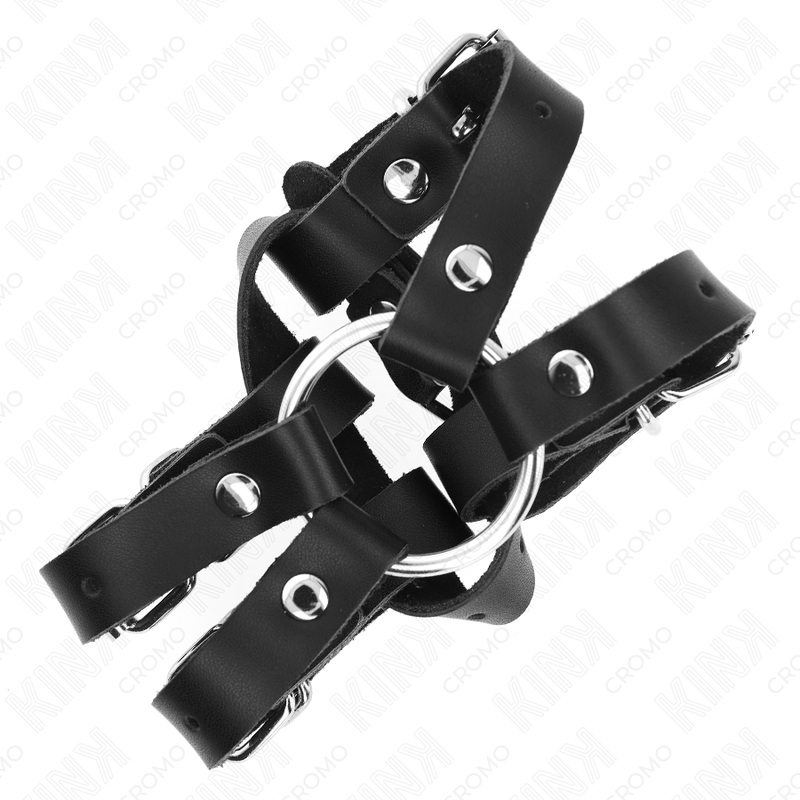 Cockring Cuir Sangles Réglables Pression Ajustable - Kink