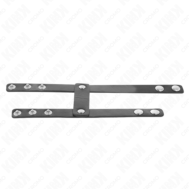 Cockring Double en Cuir Réglable Confort Ajustable - Kink