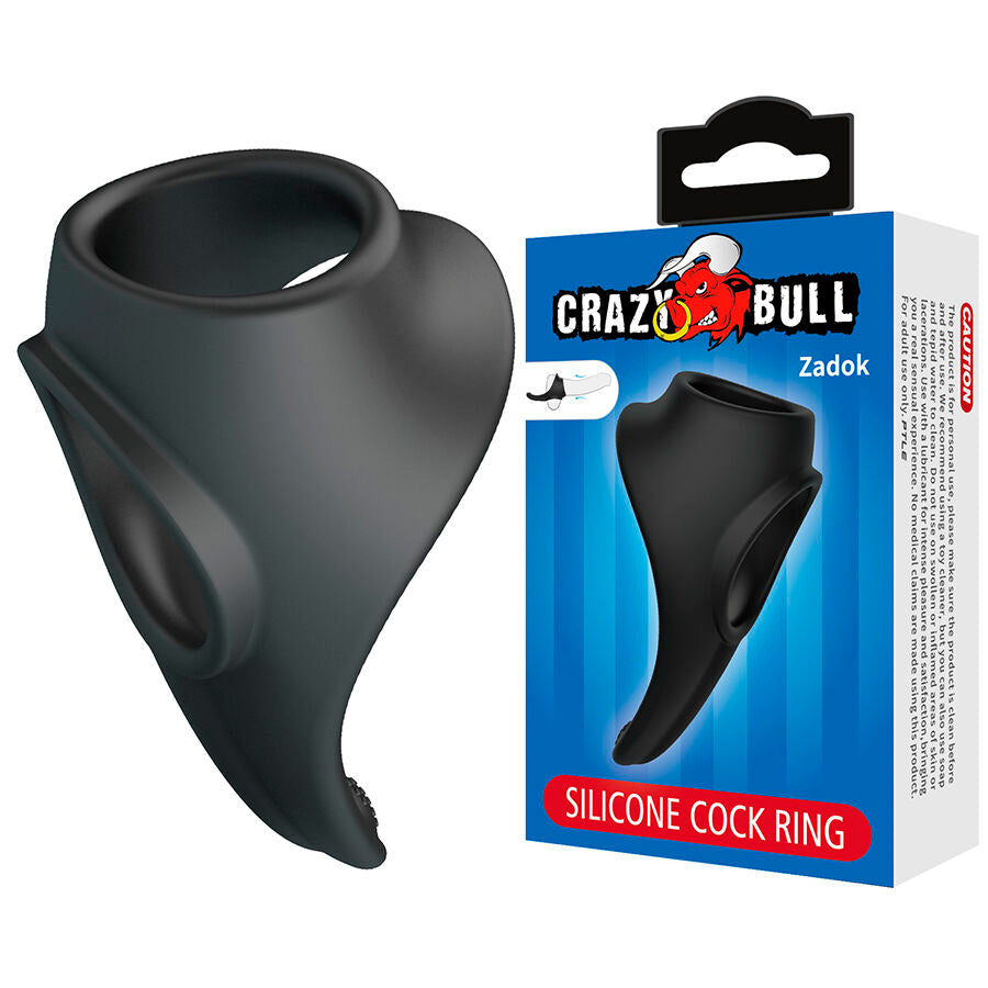 Cockring Ergonomique Zadok Double Anneau Stimulateur Périnéal Silicone - Crazy Bull