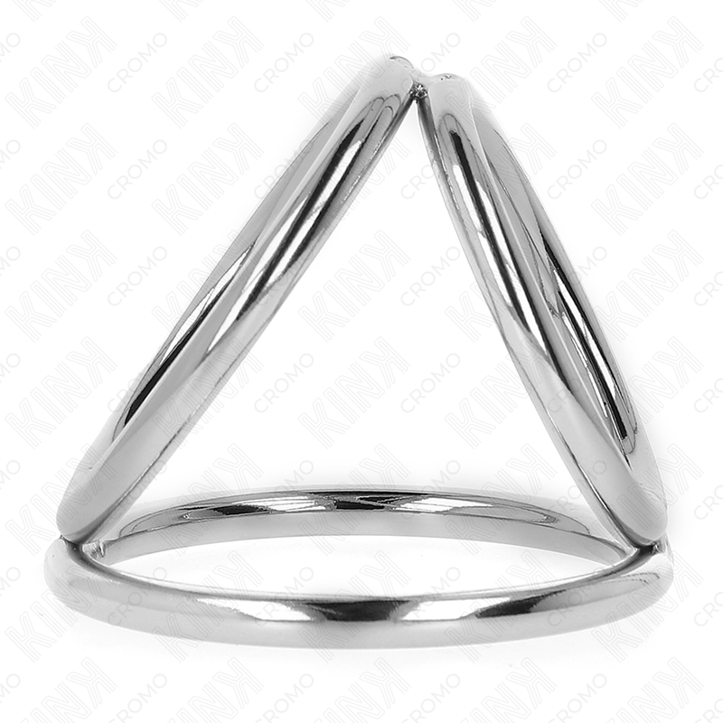Cockring Triple Anneaux Métal Chromé Plusieurs Diamètres - Kink Ring Power