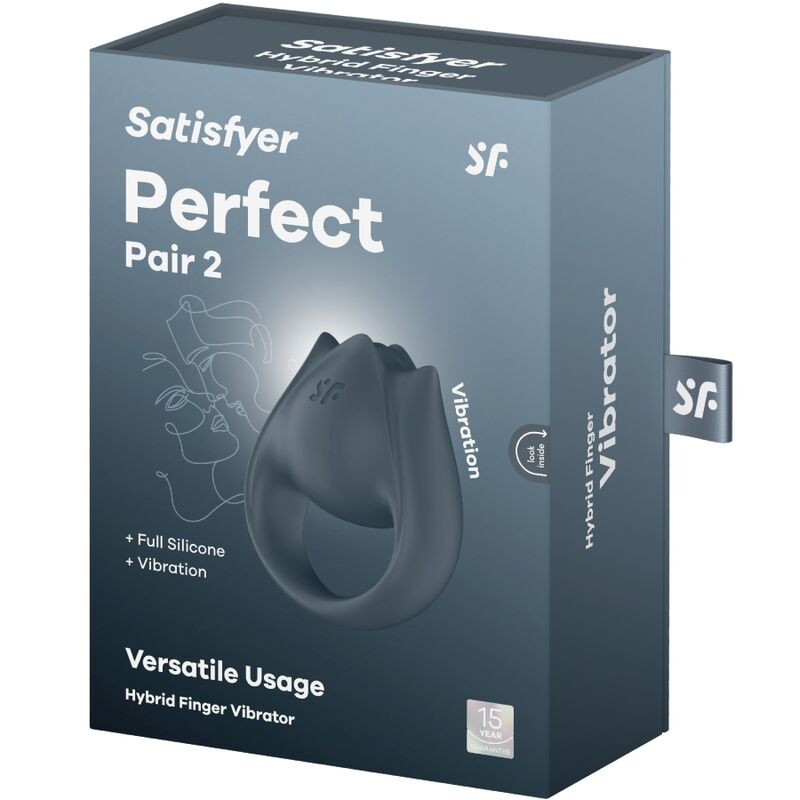 Cockring Vibrant 2-en-1 Perfect Pair 2 Stimulateur Doigts 12 Modes IPX7 - Satisfyer