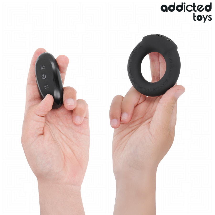 Cockring Vibrant Chauffant Télécommande 9 Modes Rechargeable - Addicted Toys