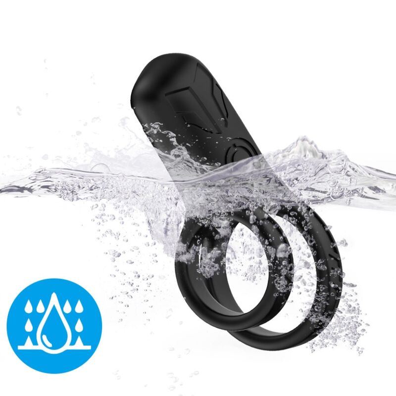 Cockring Vibrant Double Anneau 9 Modes Rechargeable Étanche - Armony