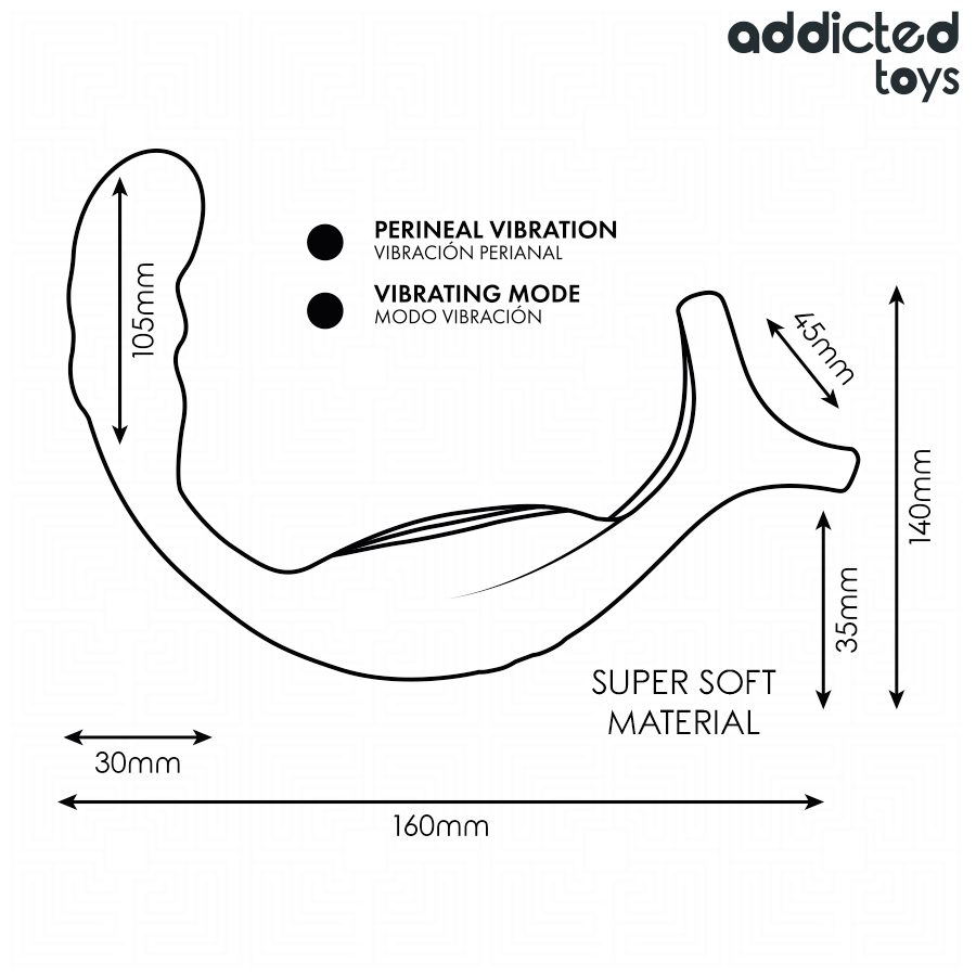Cockring Vibrant Double Stimulation Prostate 10 Modes Télécommande - Addicted Toys