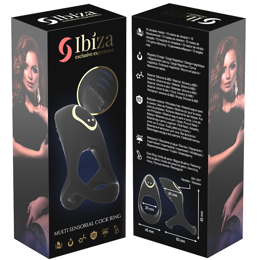 Cockring Vibrant Multisensoriel 10 Modes Silicone IPX7 - Ibiza Technology