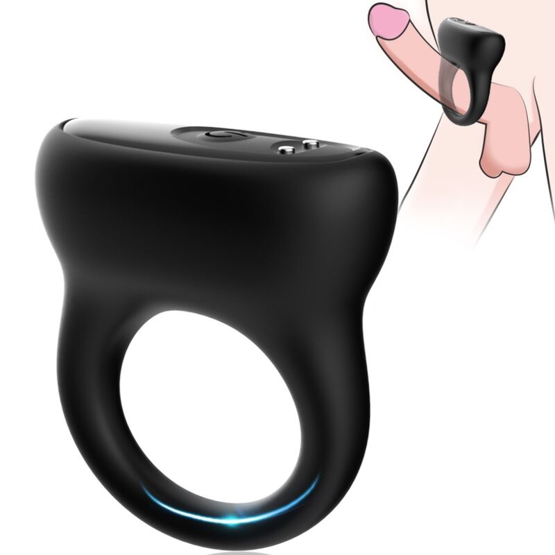 Cockring Vibrant Rechargeable 9 Modes Silicone Étanche - Armony