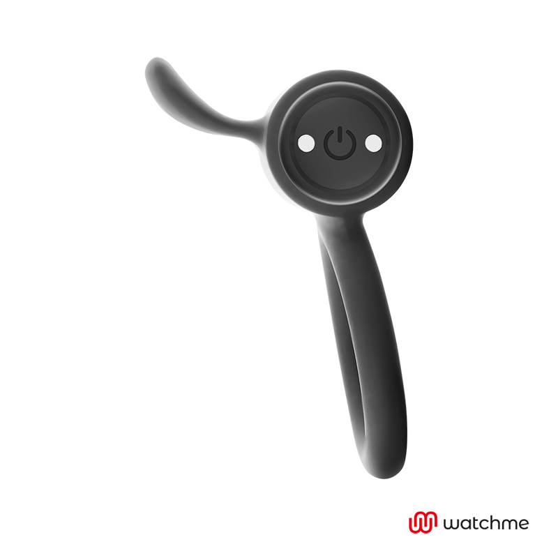 Cockring Vibrant Télécommandé Cameron WatchMe 10 Modes Rechargeable - Black&Silver