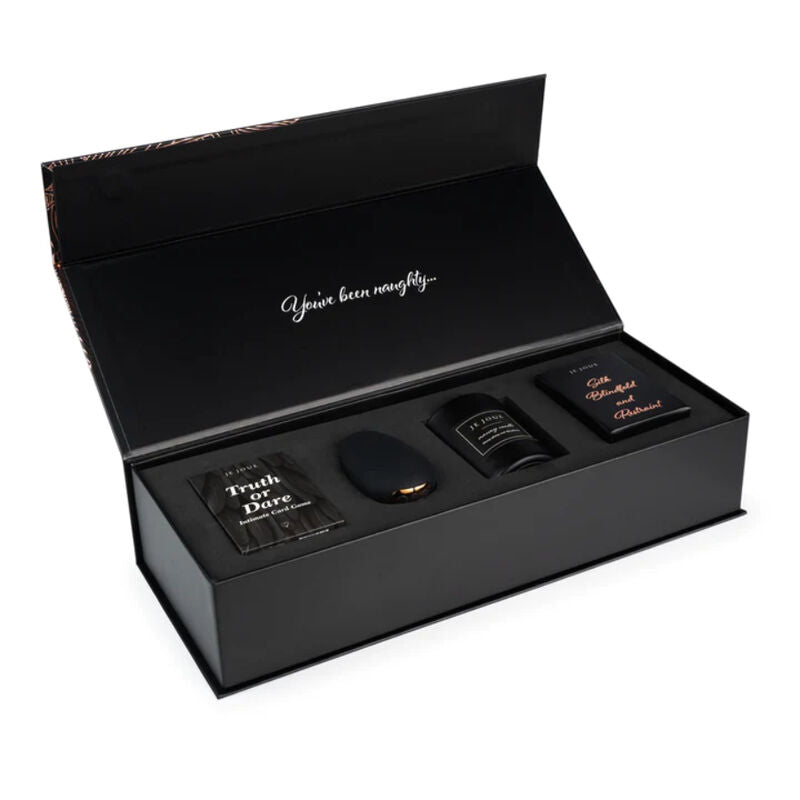 Coffret Coquin Cadeau Vibromasseur Mimi Bougie Massage et Jeu - Je Joue
