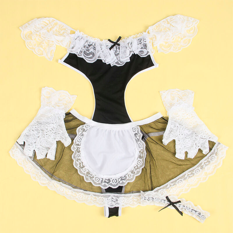 Costume Servante Sexy Bicolore Noir et Blanc 2 Tailles - Subblime