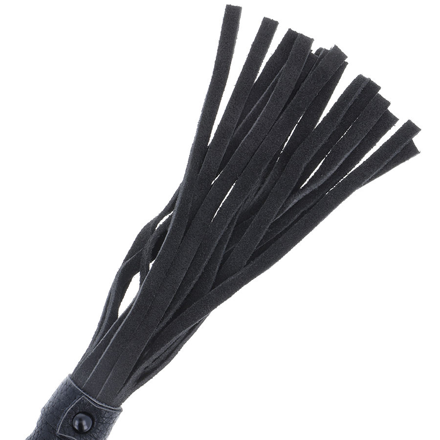 Fouet de Bondage BDSM Noir Manche en Cuir - Darkness