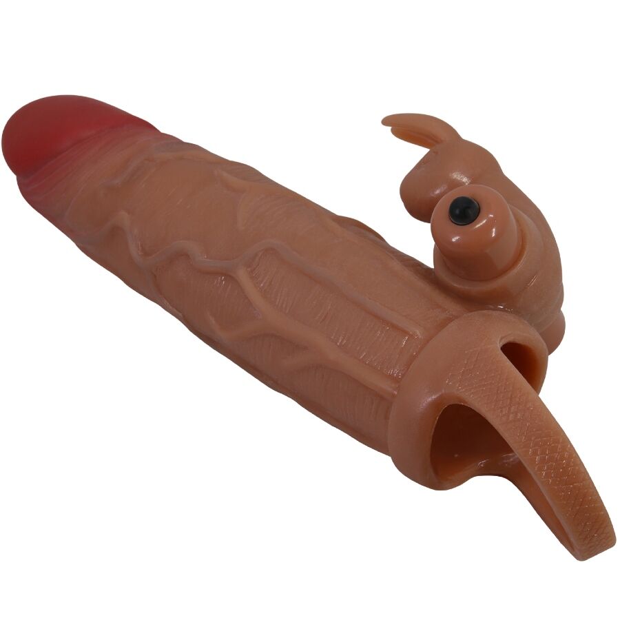 Gaine à Pénis Osmar Transparente Stimulateur Clitoris Vibrant 10 Modes - Pretty Love