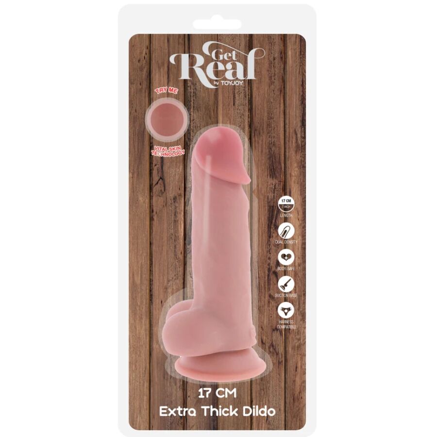 GET Real — Pénis Réaliste DE Luxe Avec Testicules Extra Épais DE 17 CM