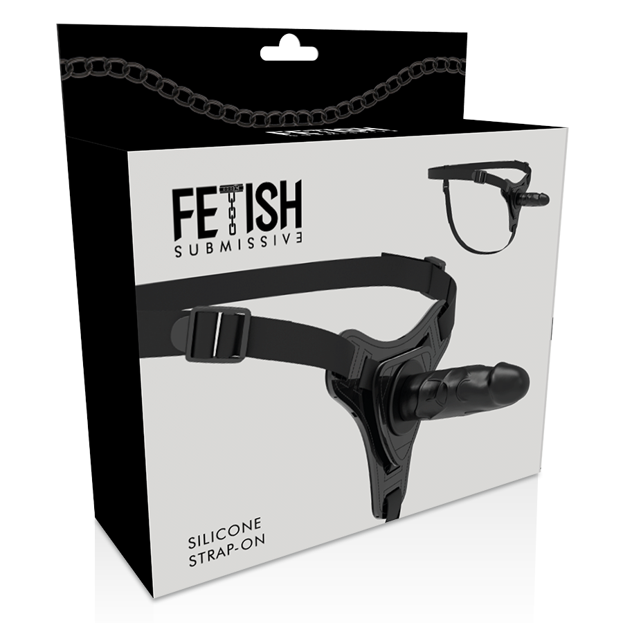 Ceinture élastique et gode ceinture réaliste — Fetish Submissive