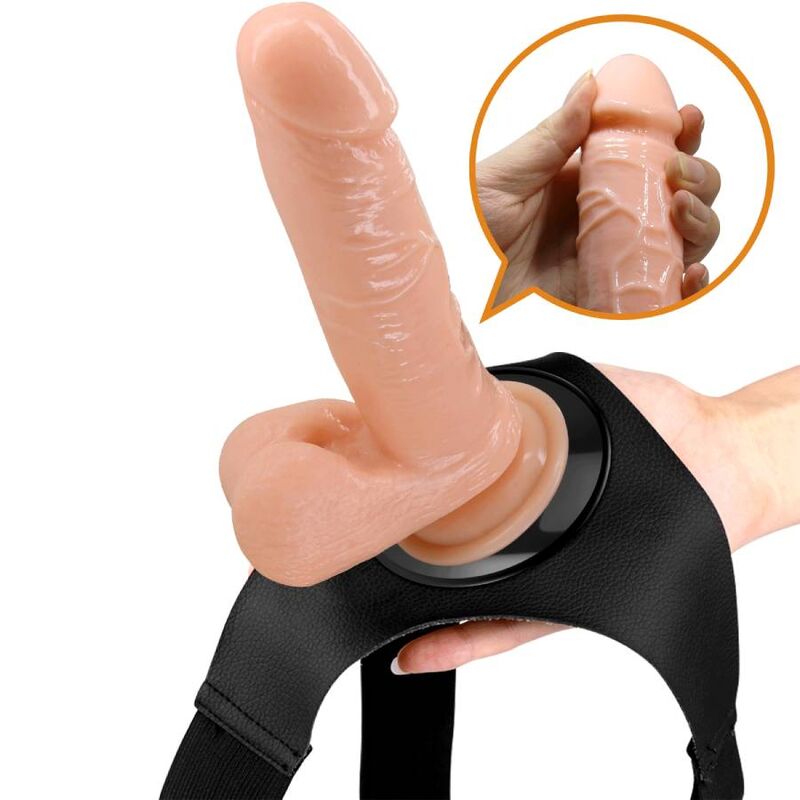 Gode Ceinture Réaliste Tom 20 cm Harnais Slip Universel Extensible - Pretty Love
