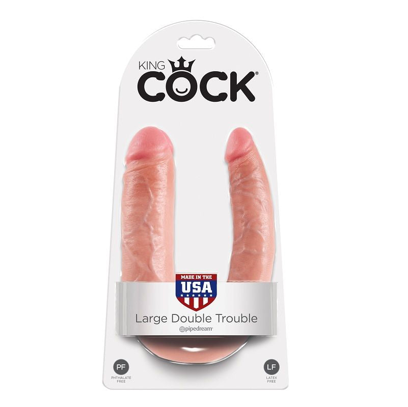 Gode Double Pénétration Réaliste Ventouse - King Cock