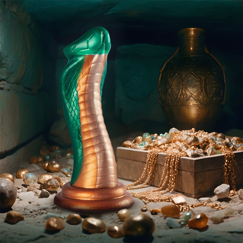 Gode Python Cobra Silicone Texturé Ventouse 20,5 cm - Epic Cybersilicock