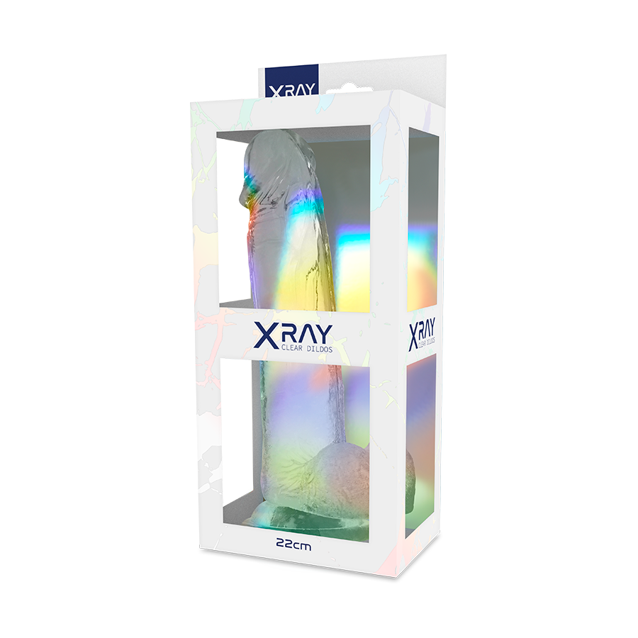 Gode Réaliste Bite Transparente Ventouse Veiné 4 Tailles - X Ray