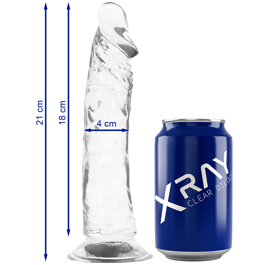 Gode ventouse X Ray — 21 cm - ø 4 cm