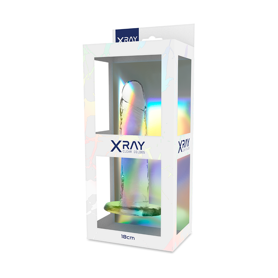 Gode Réaliste Bite Transparente Ventouse Veiné 4 Tailles - X Ray