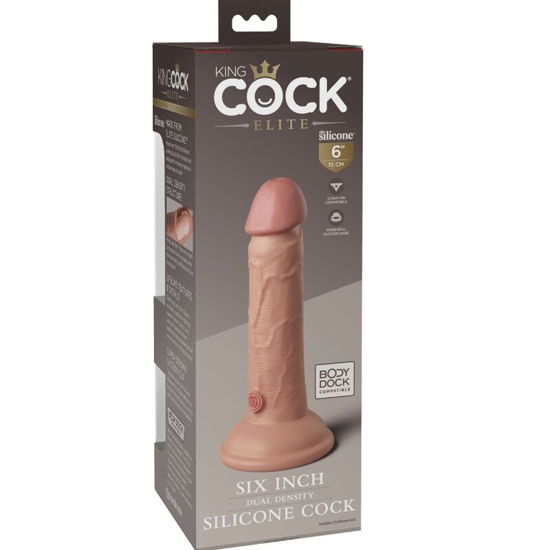 Gode Réaliste Elite Silicone Dual Density Ventouse - King Cock