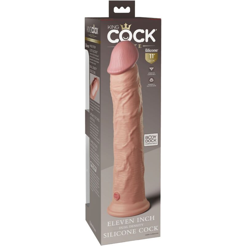 Gode Réaliste Elite Silicone Dual Density Ventouse - King Cock