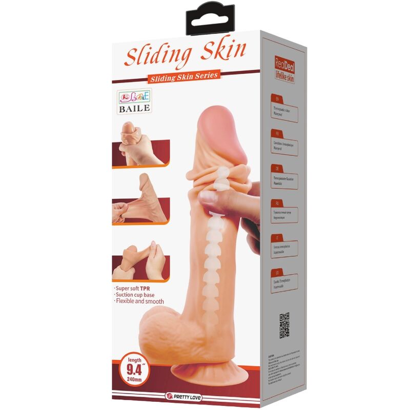 Gode Réaliste Sliding Skin Ventouse - Pretty Love