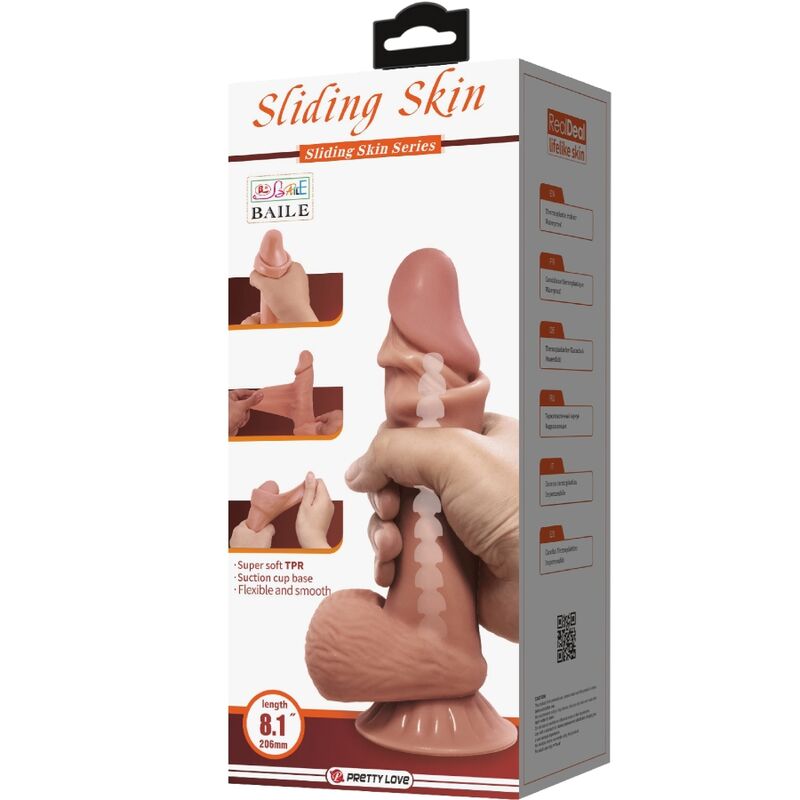 Emballage — gode ventouse Pretty Love, réaliste sliding skin