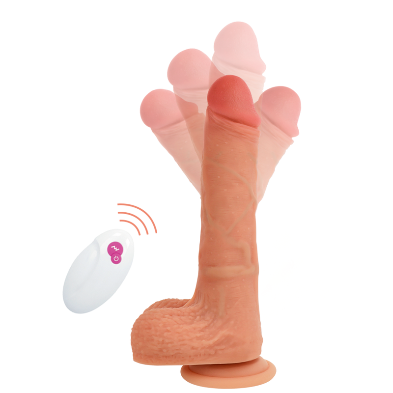 Gode Réaliste Télécommandé Master Huck Vibrant Ventouse - Cyber Silicock