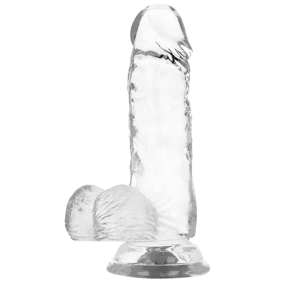 Gode Réaliste Transparent Testicules 4 Tailles Ventouse - X Ray