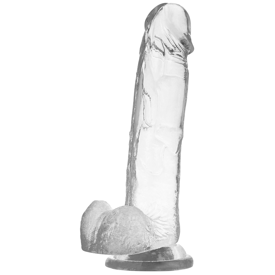 Gode Réaliste Transparent Testicules 4 Tailles Ventouse - X Ray