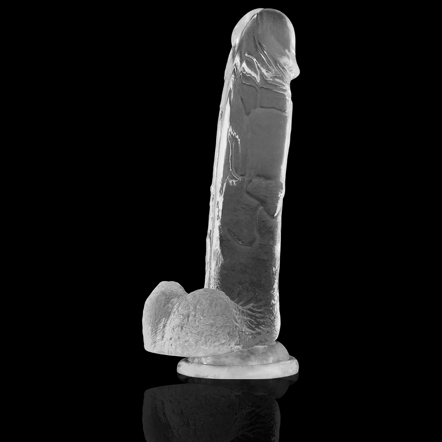 Gode Réaliste Transparent Testicules 4 Tailles Ventouse - X Ray