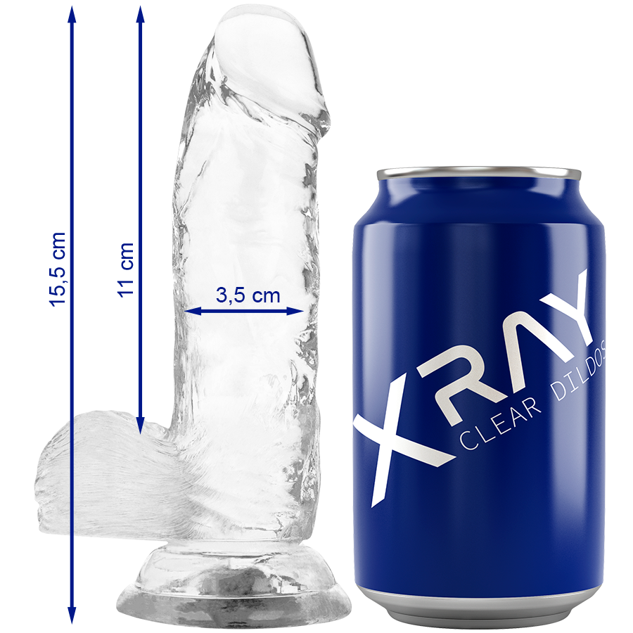 Gode ventouse X Ray — 15.5 cm